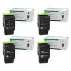 Комплект картриджей Lexmark 74C5HKE + 74C5HCE + 74C5HME + 74C5HYE