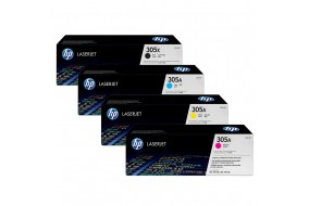Комплект картриджей HP CE410X + CE411A + CE412A + CE413A (305X + 305A)