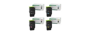 Комплект картриджей Lexmark 74C5HKE + 74C5HCE + 74C5HME + 74C5HYE